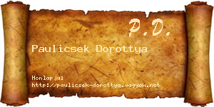 Paulicsek Dorottya névjegykártya