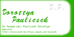 dorottya paulicsek business card